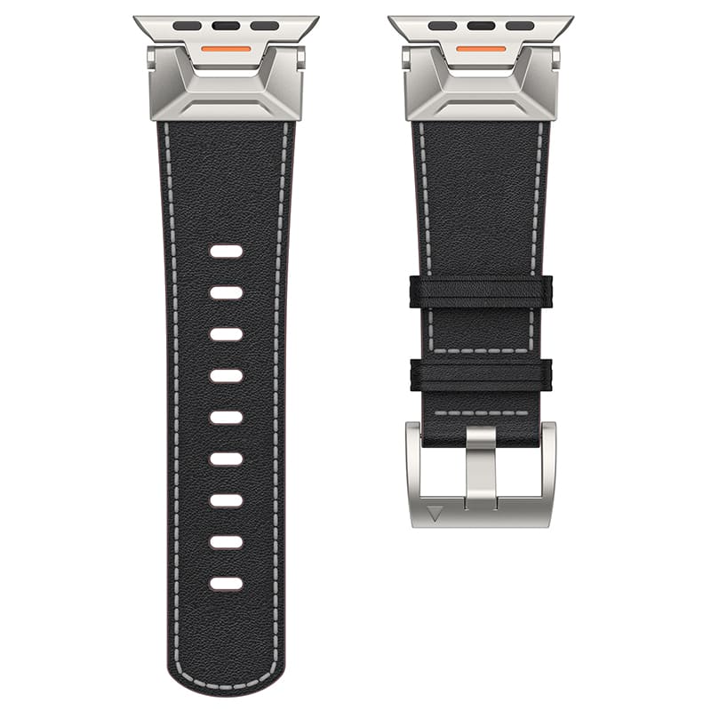 "Extravagant Band" Lederarmband mit Titan-Connector für Apple Watch