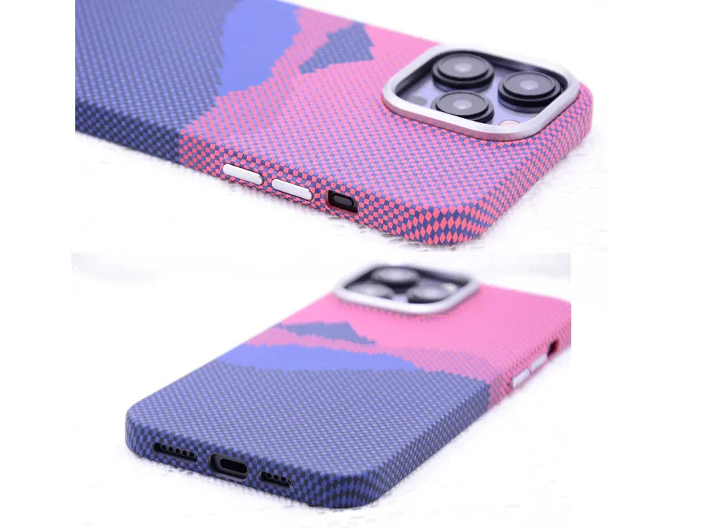 Funda para iPhone con estampado de montaña en tela 