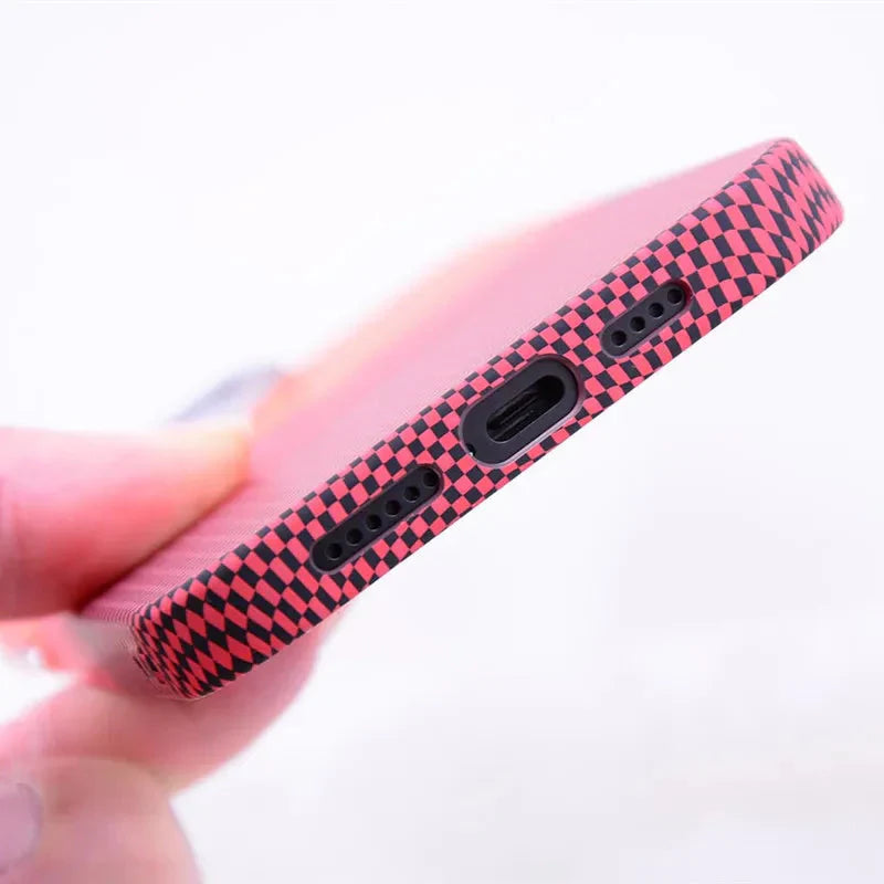 Funda para iPhone con estampado de montaña en tela 