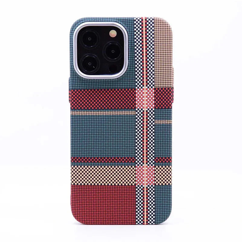 Funda para iPhone con estampado de montaña en tela 