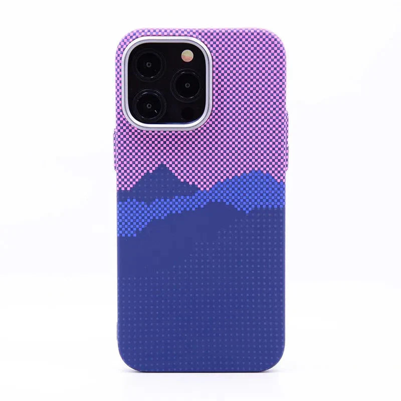 Funda para iPhone con estampado de montaña en tela 