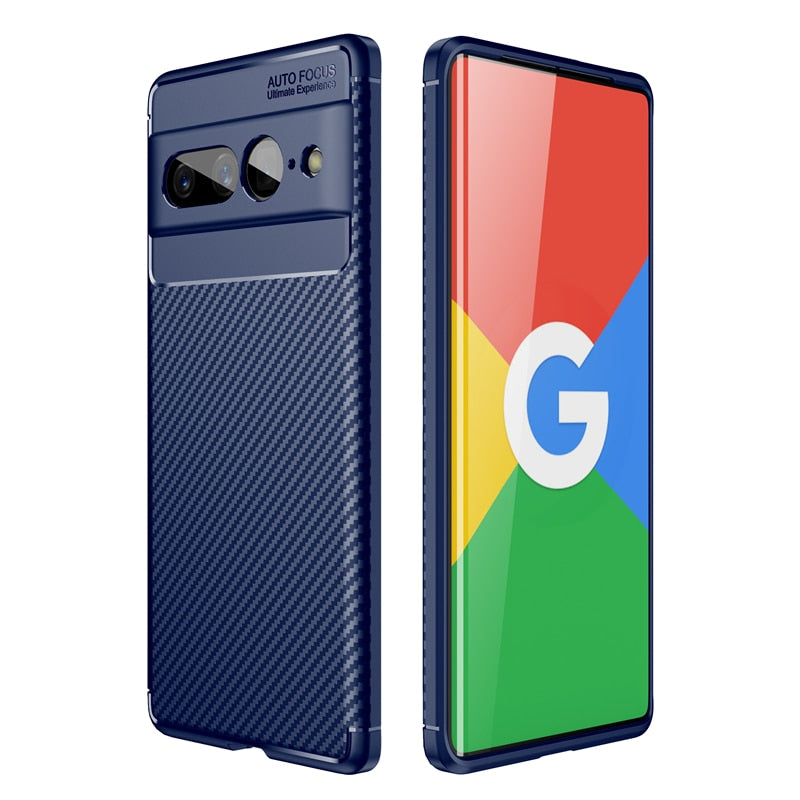 Funda para Google Pixel con imitación de fibra de carbono 