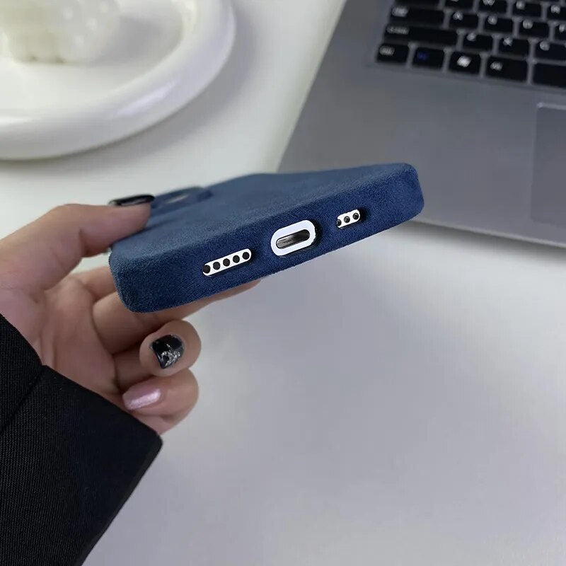 Funda MagSafe sin laterales de piel sintética para iPhone 