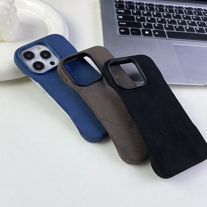 Funda MagSafe sin laterales de piel sintética para iPhone 