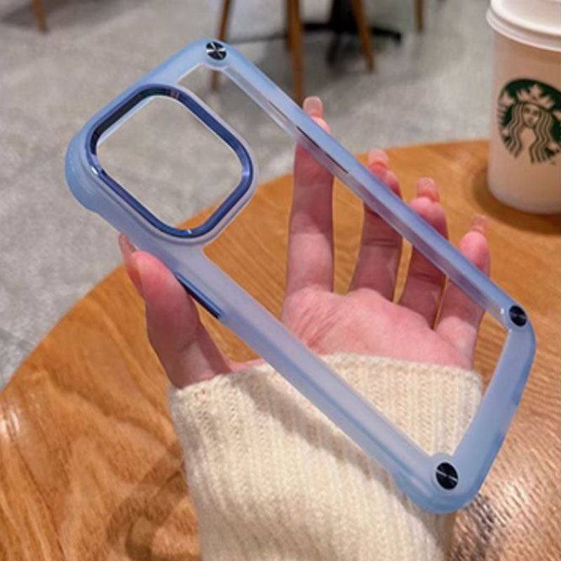 Funda de silicona transparente simple con imán esmerilado Magsafe para iPhone