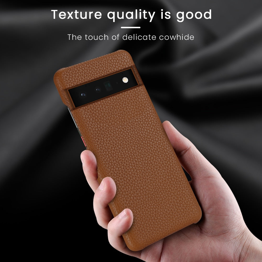 Genuine Cowhide Leather Google Pixel Phone Case