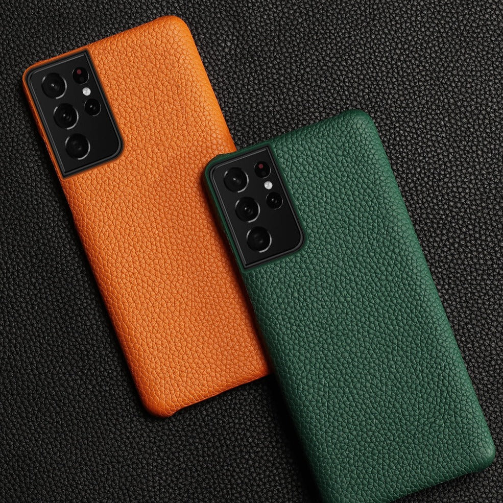 Funda de piel auténtica para Samsung Galaxy 