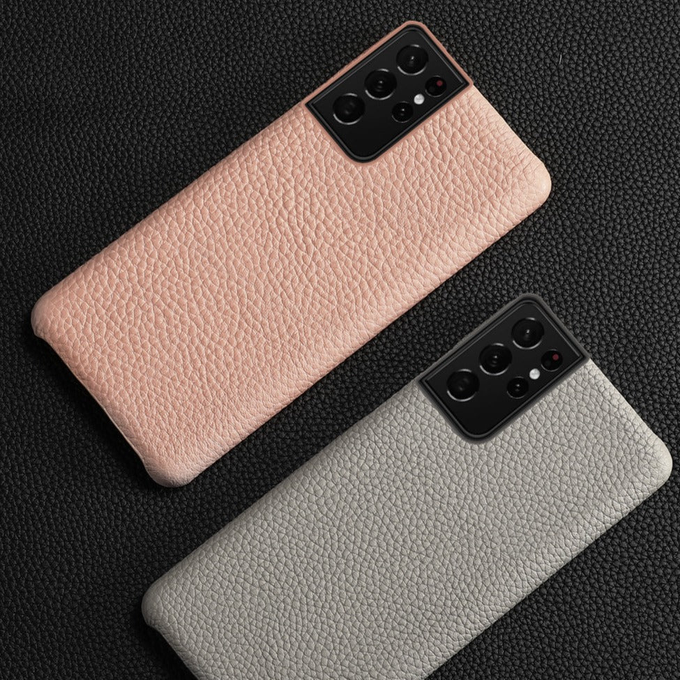 Funda de piel auténtica para Samsung Galaxy 