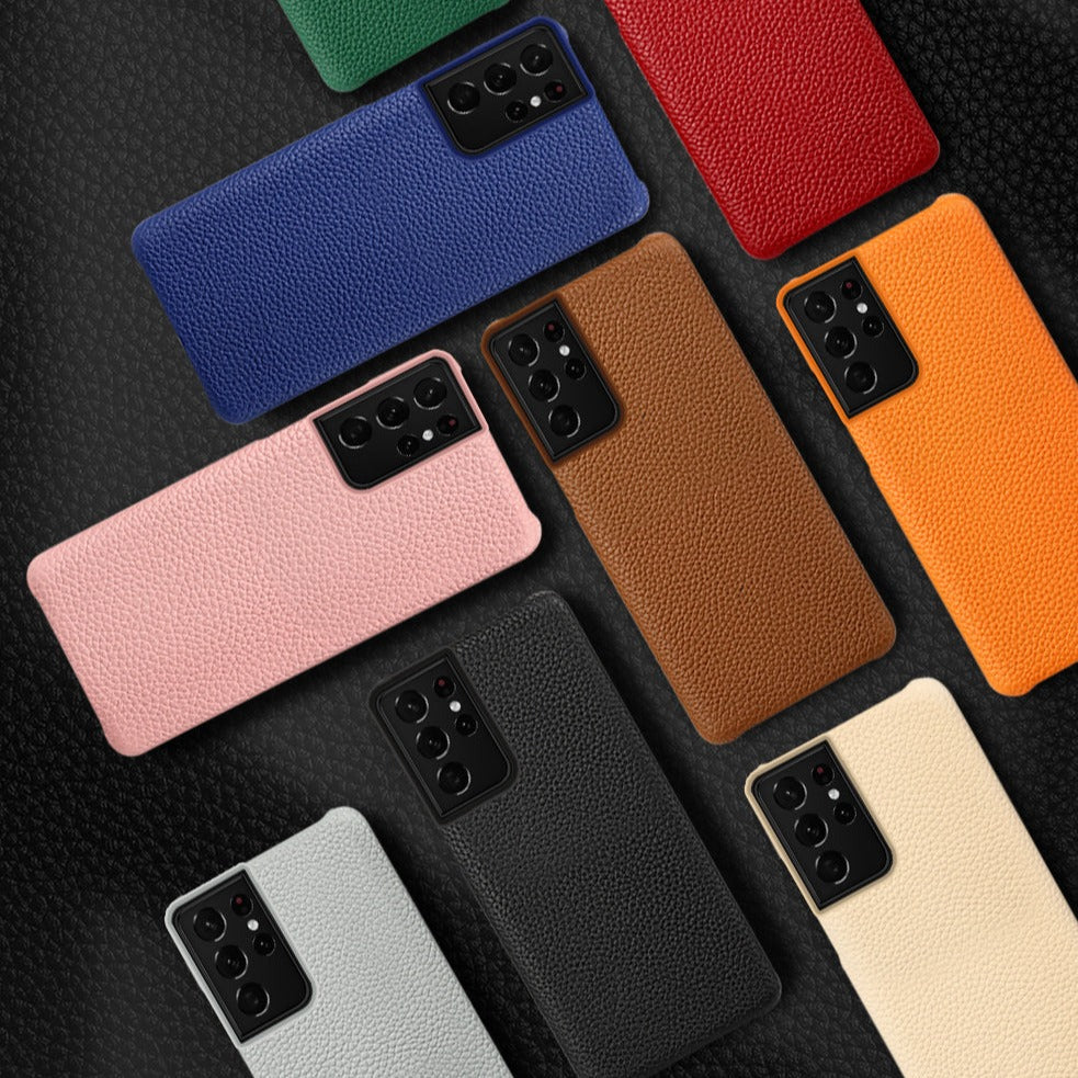 Funda de piel auténtica para Samsung Galaxy 