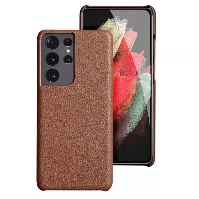 Funda de piel auténtica para Samsung Galaxy 