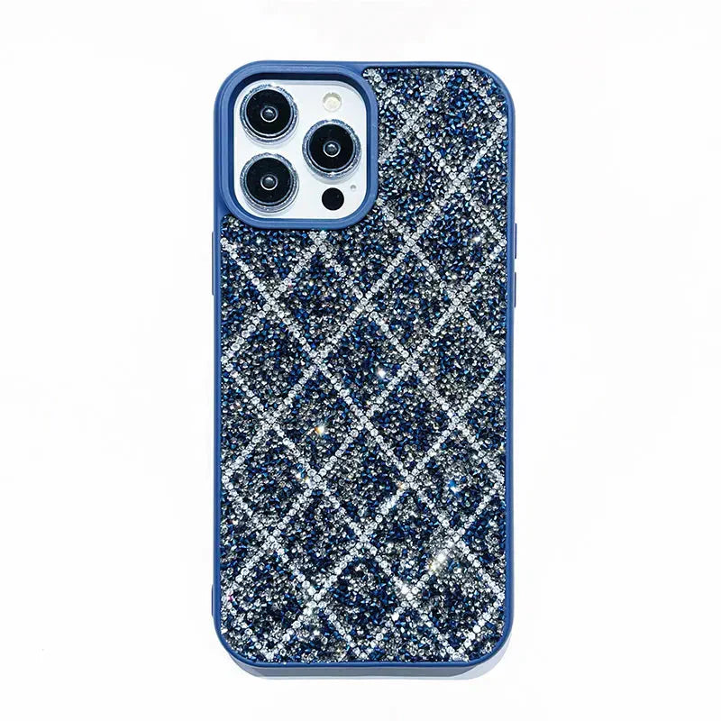 Funda para iPhone con purpurina y diamantes 