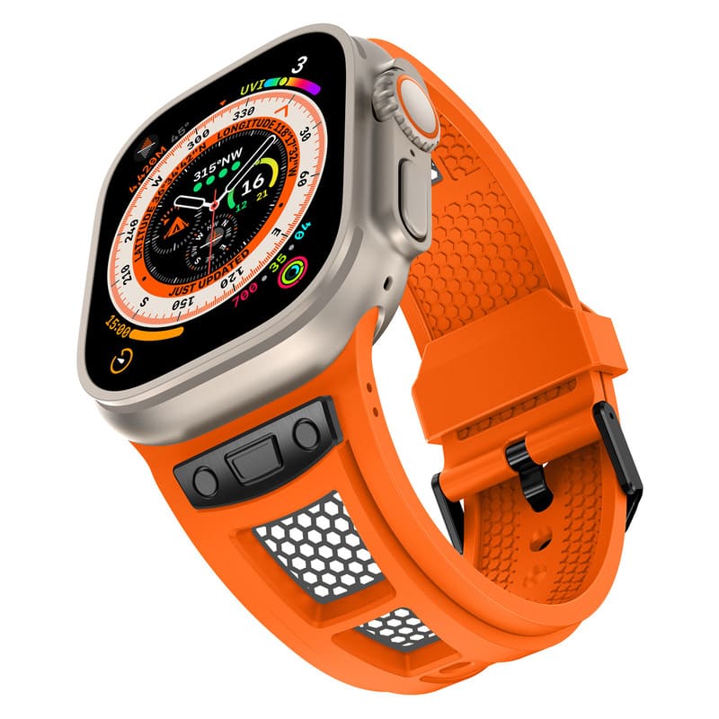 Correa de TPU transpirable con hebilla de metal "Honeycomb Inspired Band" para Apple Watch