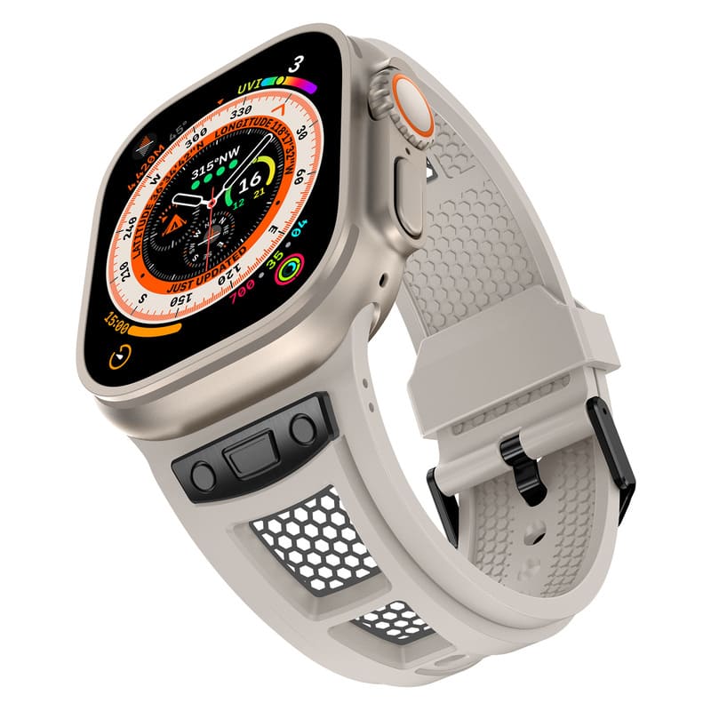 Correa de TPU transpirable con hebilla de metal "Honeycomb Inspired Band" para Apple Watch