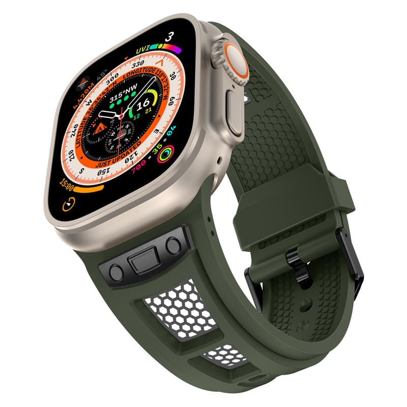 Correa de TPU transpirable con hebilla de metal "Honeycomb Inspired Band" para Apple Watch