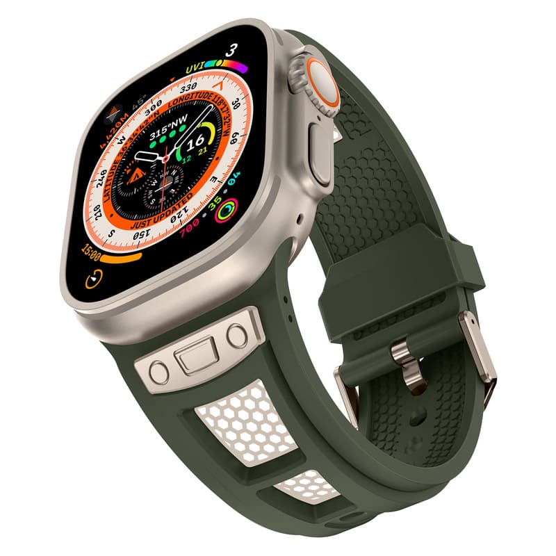 Correa de TPU transpirable con hebilla de metal "Honeycomb Inspired Band" para Apple Watch