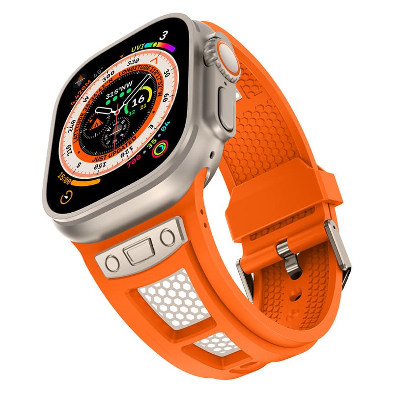 Correa de TPU transpirable con hebilla de metal "Honeycomb Inspired Band" para Apple Watch