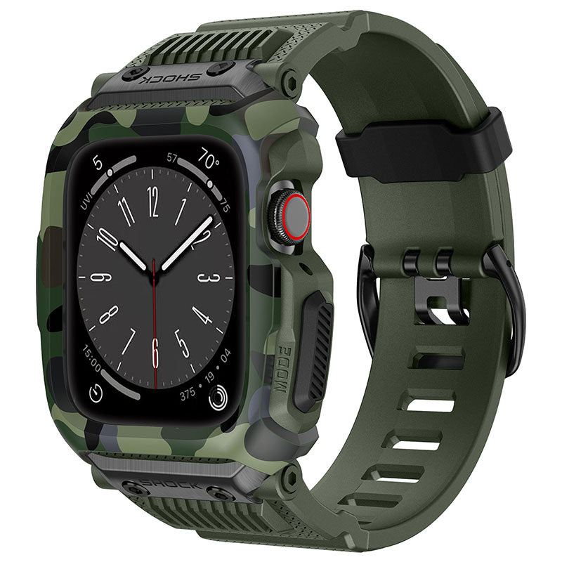 Correa de reloj integrada de TPU con diseño de camuflaje interestelar para Apple Watch