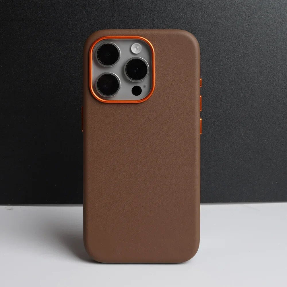 Funda para iPhone de Apple de piel napa italiana 