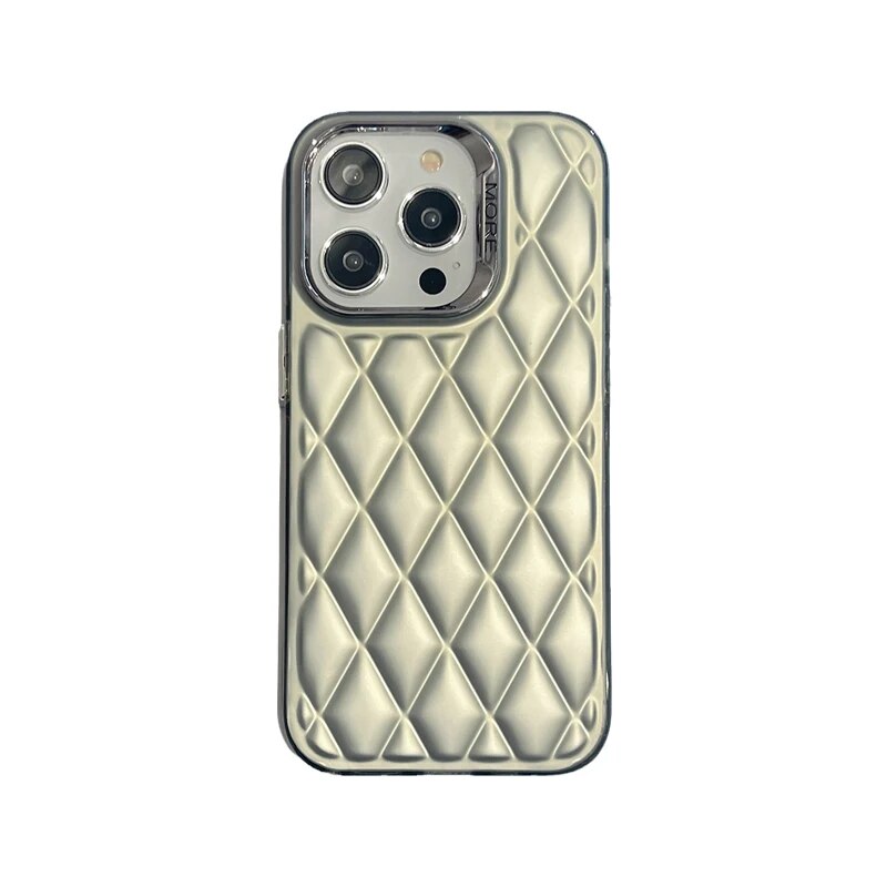 Lattice Quilt Plated Apple iPhone Case