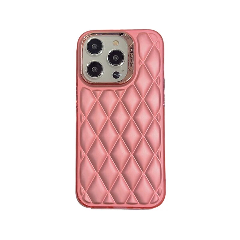 Lattice Quilt Plated Apple iPhone Case