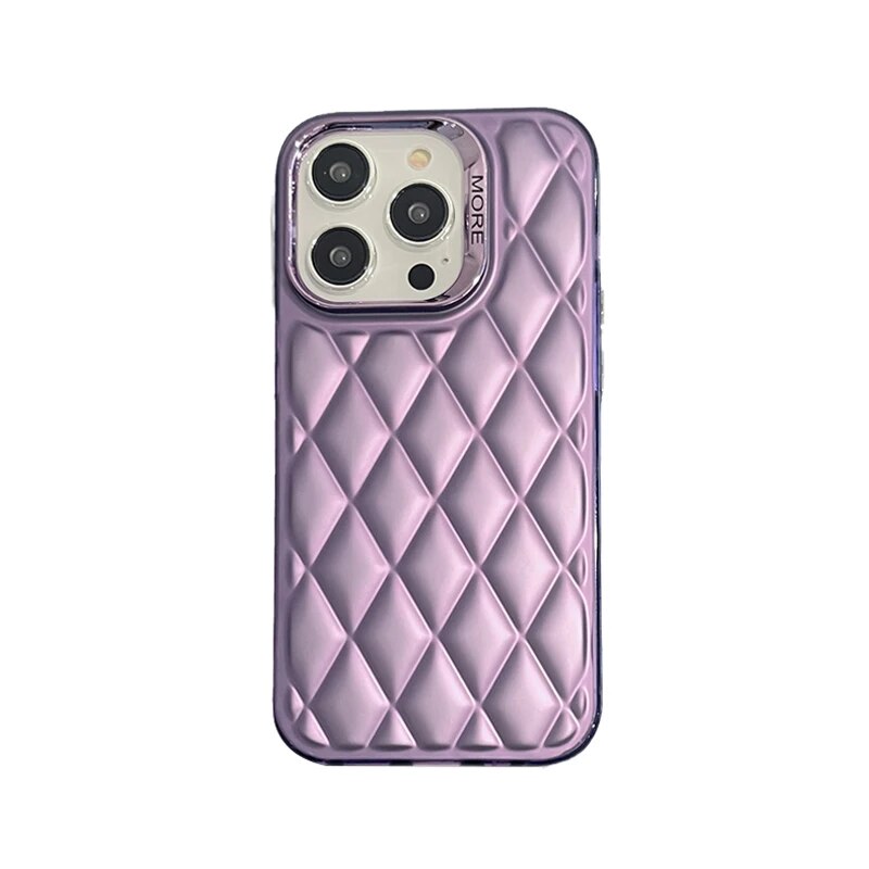 Lattice Quilt Plated Apple iPhone Case