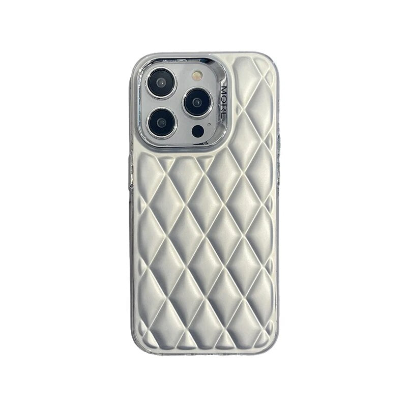 Lattice Quilt Plated Apple iPhone Case