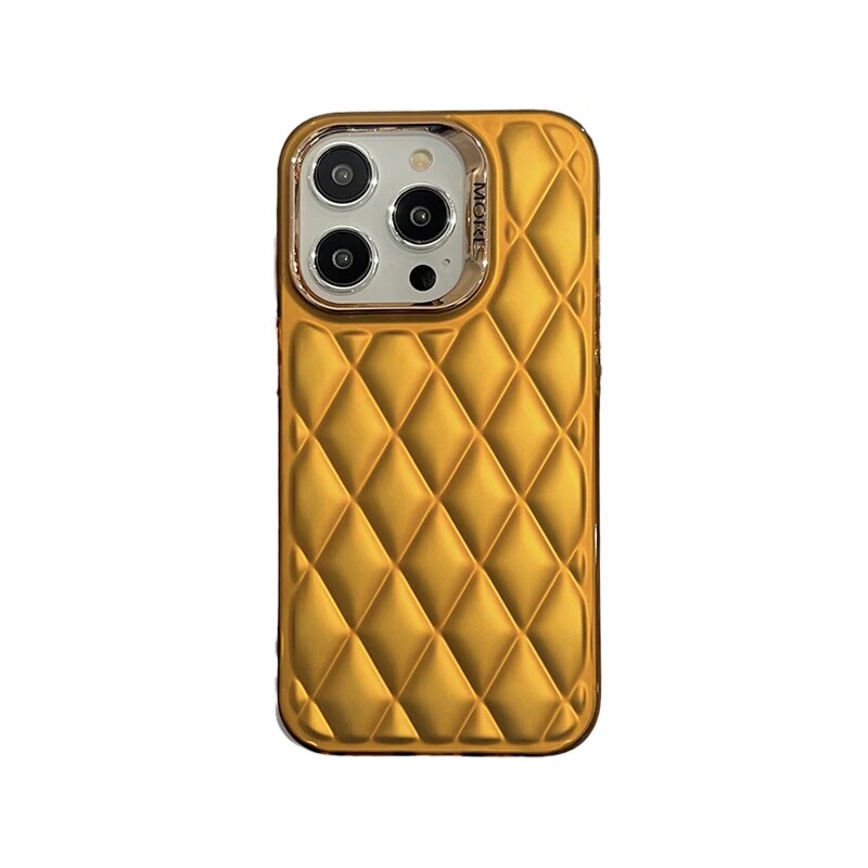 Lattice Quilt Plated Apple iPhone Case