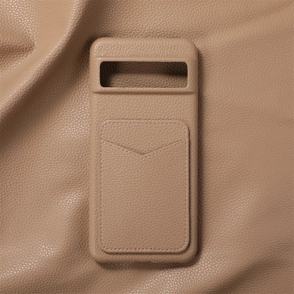 Litchi Grain PU Leather Pixel Case with Card Slot