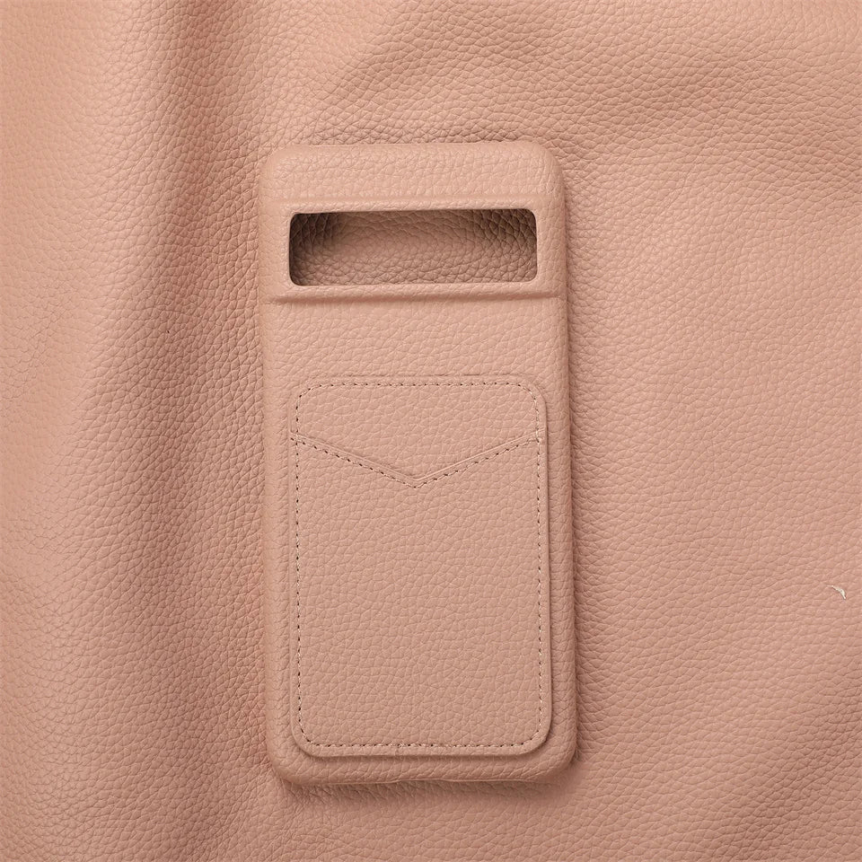 Litchi Grain PU Leather Pixel Case with Card Slot