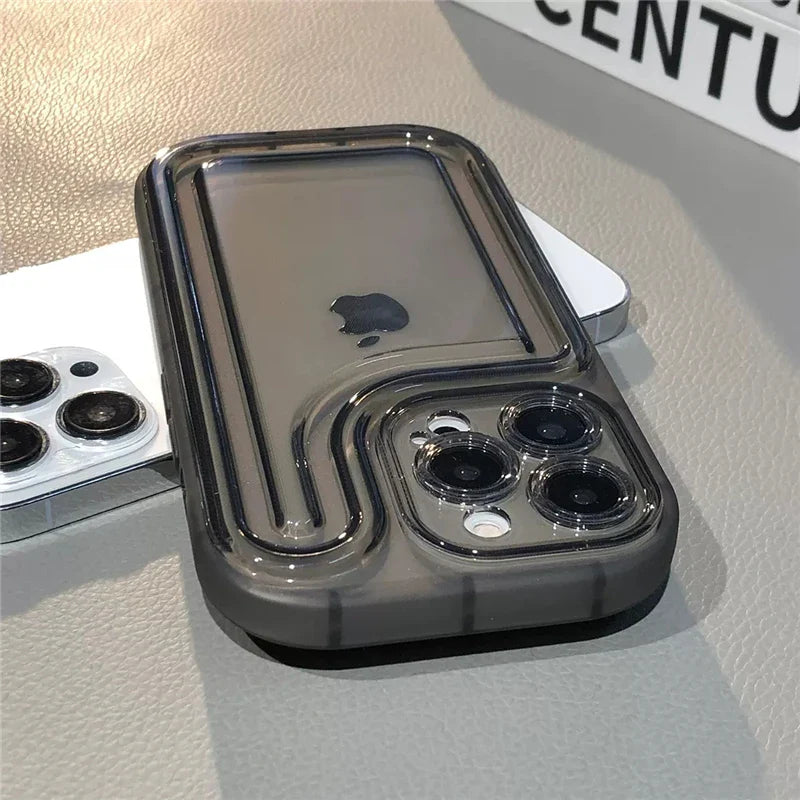 Camera Protection Acrylic Clear Case For iPhone