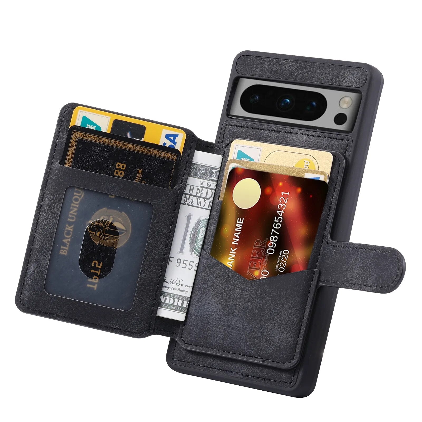 Magnetic Clasped Wallet Card Holder Google Pixel Case