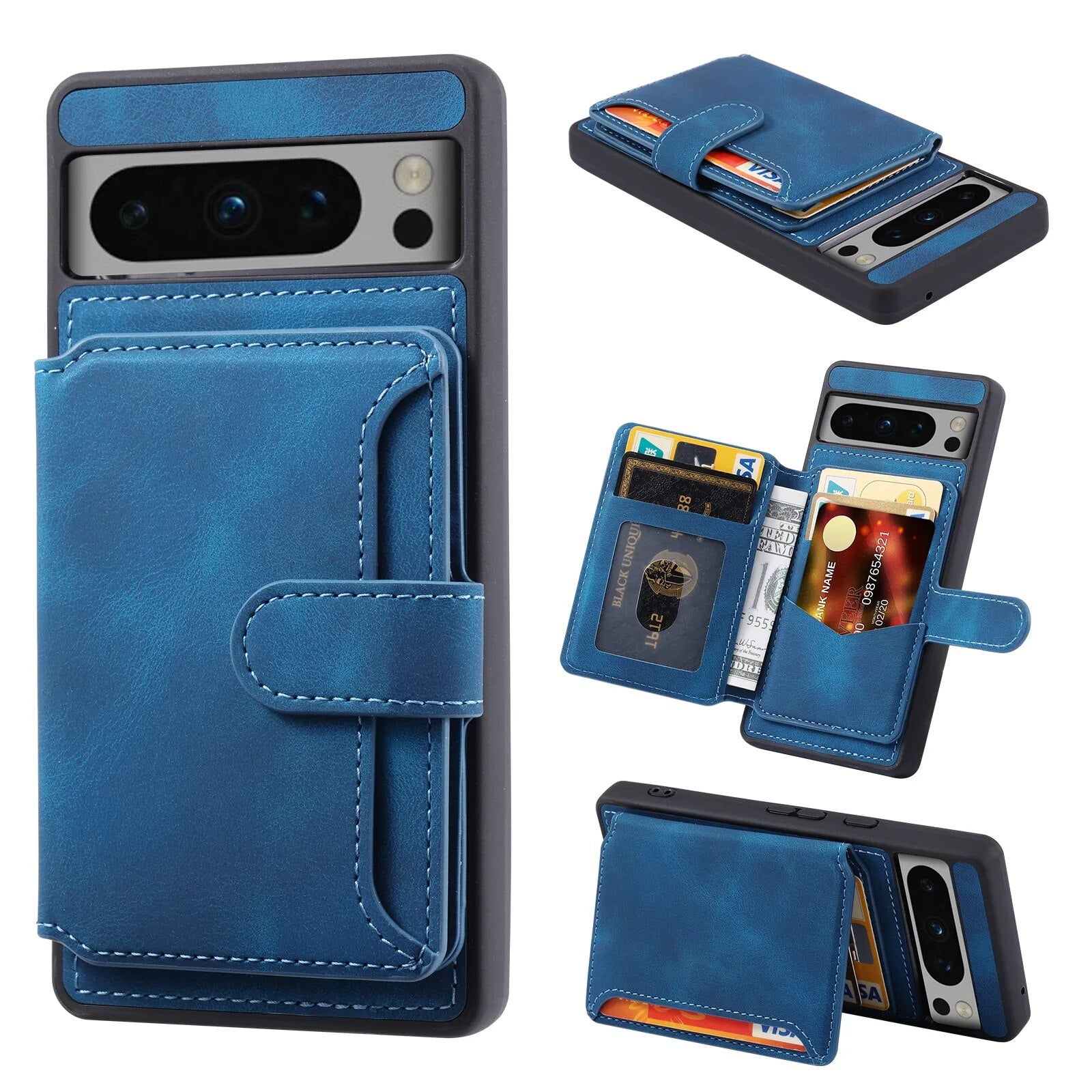 Magnetic Clasped Wallet Card Holder Google Pixel Case