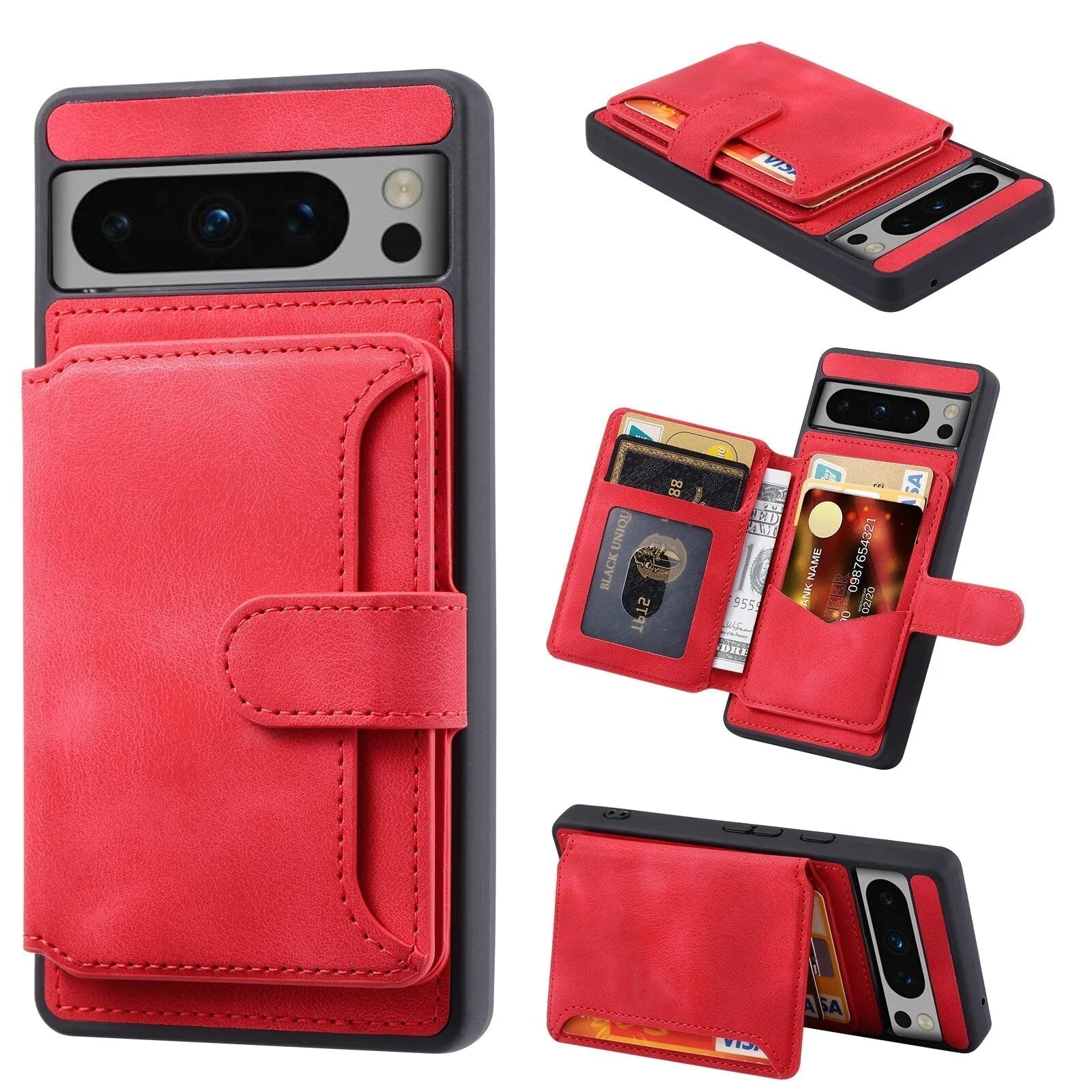 Magnetic Clasped Wallet Card Holder Google Pixel Case