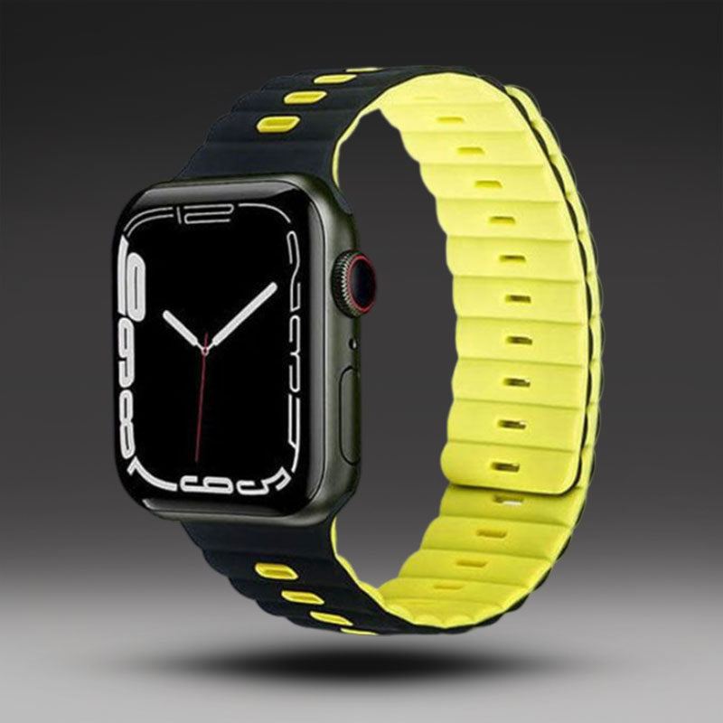 Banda deportiva magnética de silicona transpirable para Apple Watch