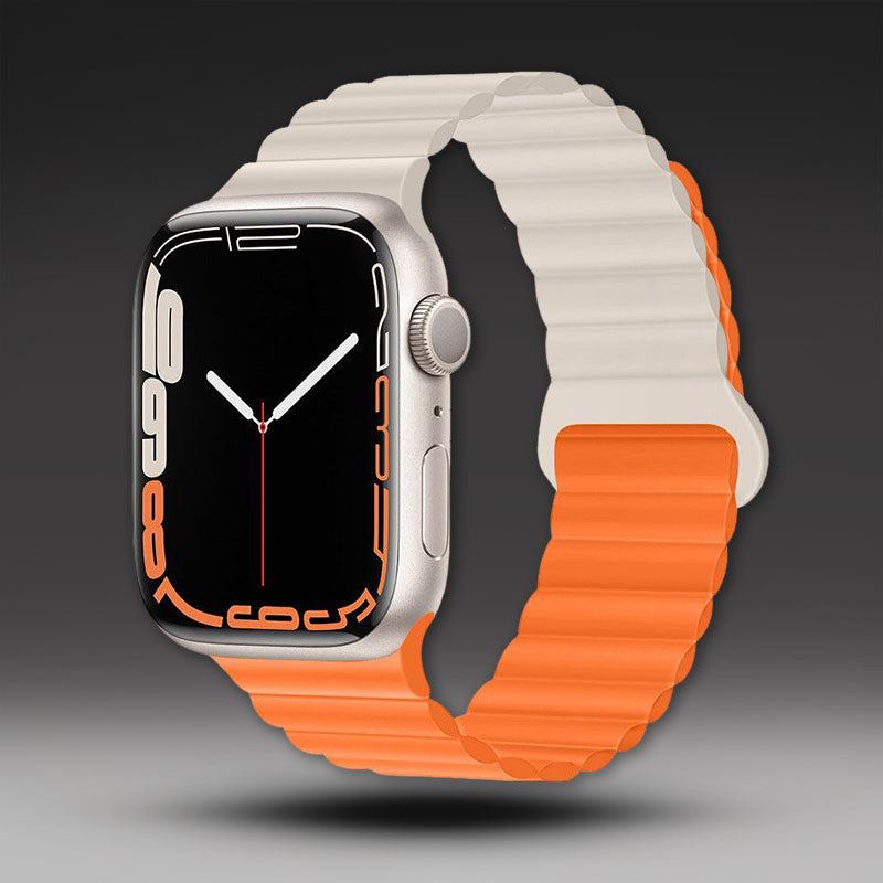 "Magnetic Band" Contrasting Silicone Loop Band For Apple Watch