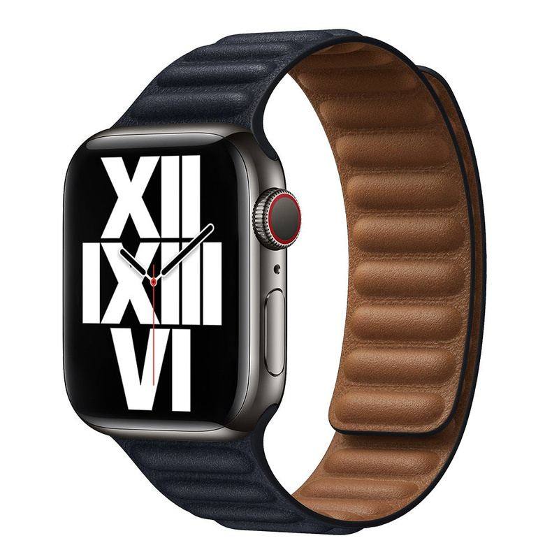 Elegantes magnetisches Lederarmband mit Öse für die Apple Watch