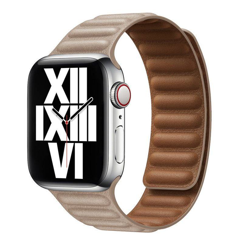 Elegantes magnetisches Lederarmband mit Öse für die Apple Watch