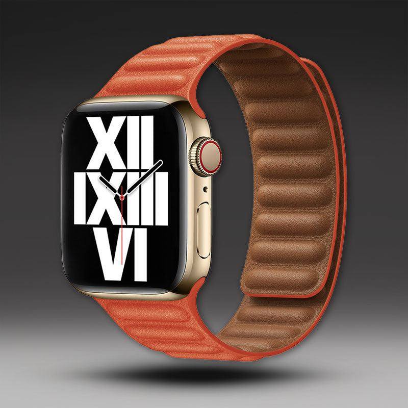 Elegant Magnetic Leather Loop Band for Apple Watch