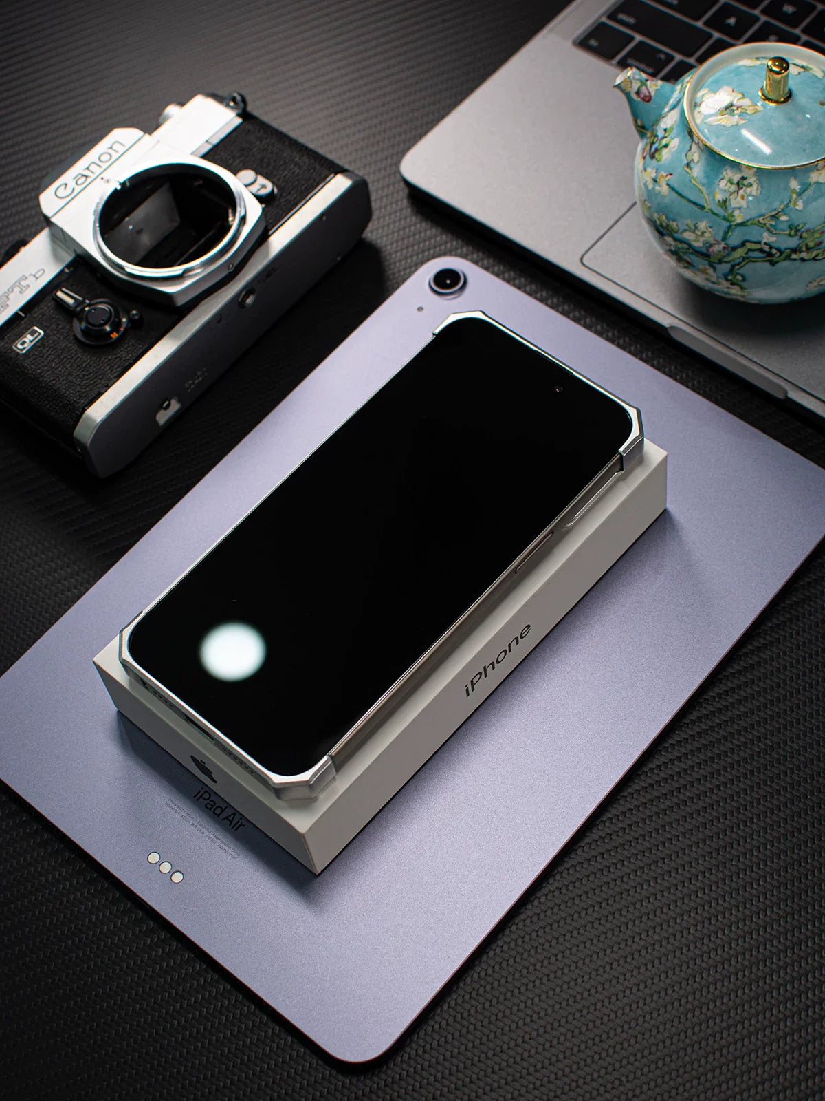 Magnetic Metal Anti-Fall Protective Case With Finger Ring Holder For iPhone 15