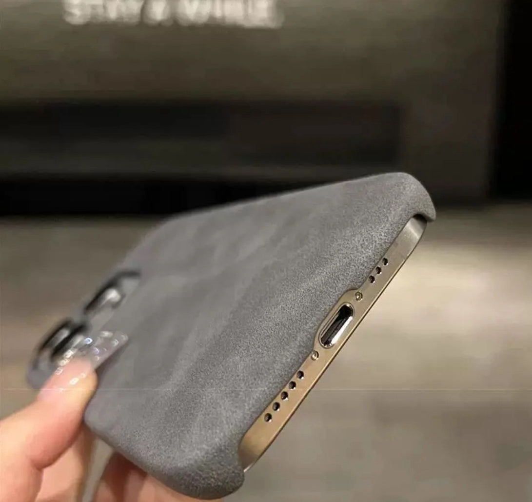 High-grade Solid Color Suede Case