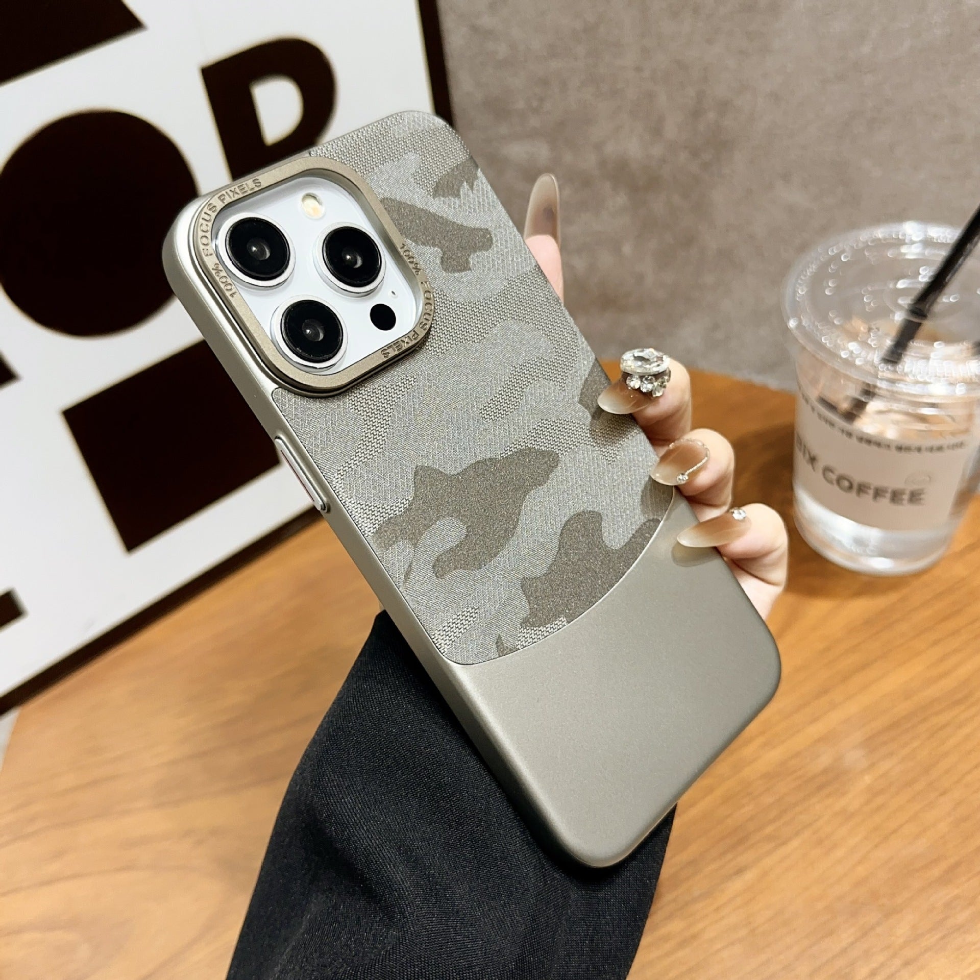 Lens Protection Camouflage Hard Case for iPhone