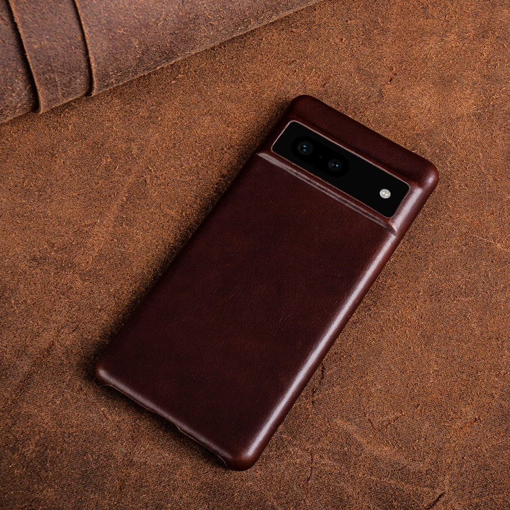 Oil Wax Genuine Leather Google Pixel Case