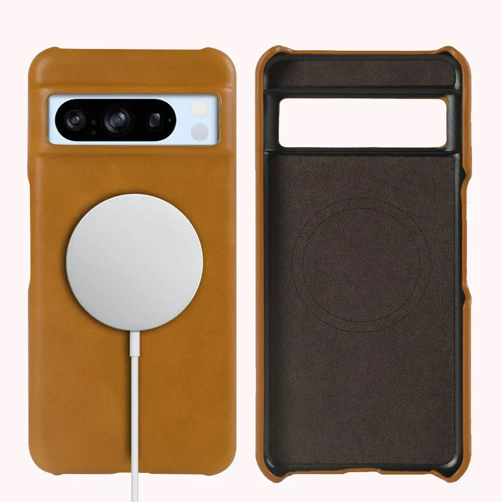 Oil Wax Genuine Leather Google Pixel Case