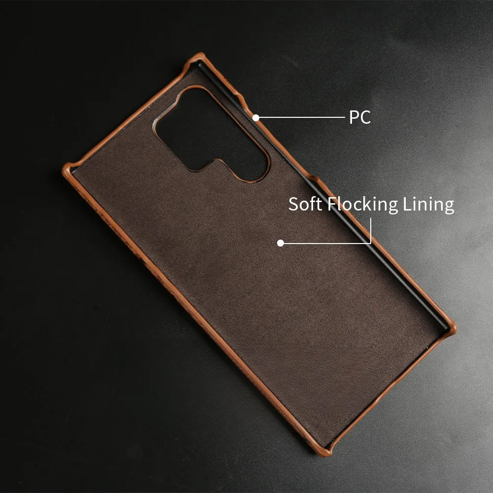 Funda Samsung de piel auténtica de avestruz 