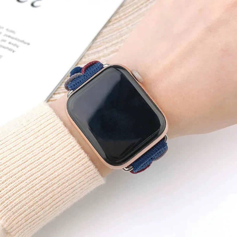 „Outdoor Band“ Sportarmband aus gestricktem Nylon für die Apple Watch