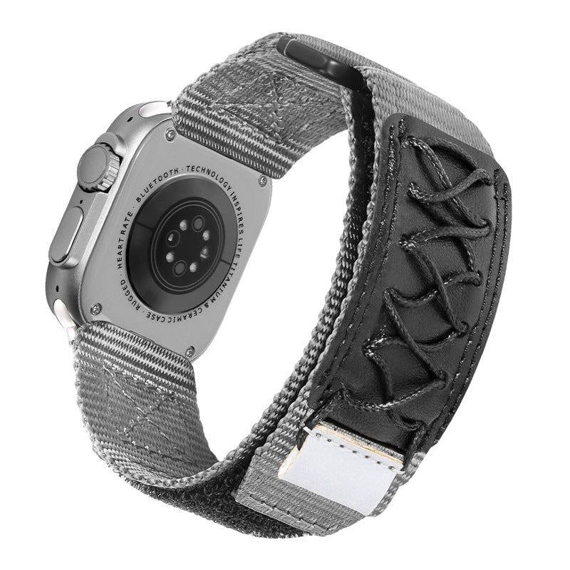 "Outdoor Watch Band" Leder-Nylonarmband für Apple Watch