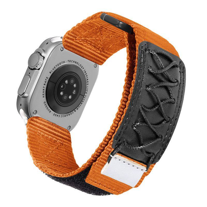 "Outdoor Watch Band" Leather Nylon Band for Apple Watch