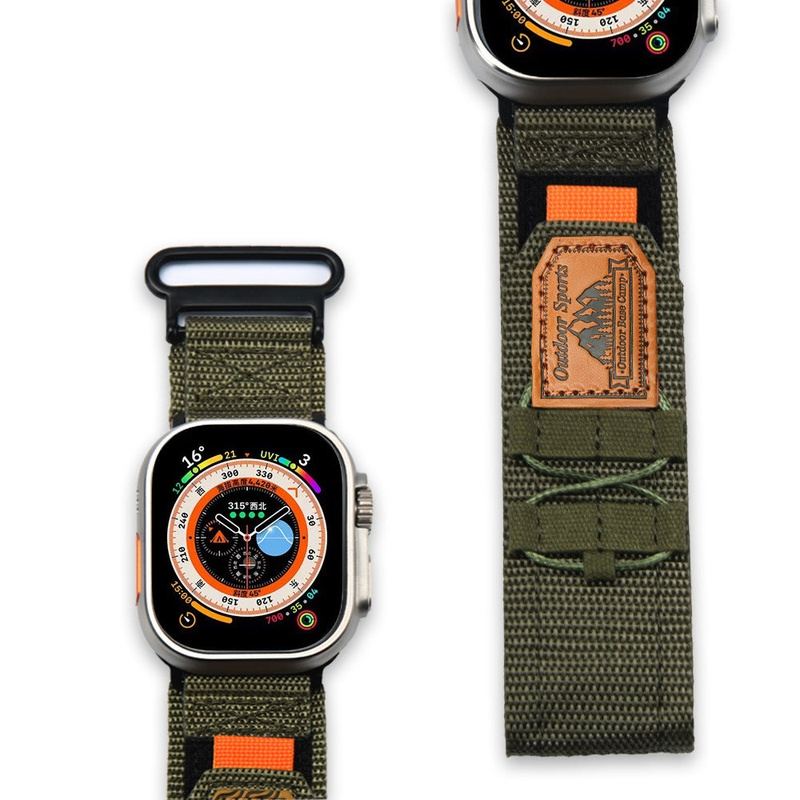 "Outdoor Weave Band" Climbing Nylon Velcro Band For Apple Watch