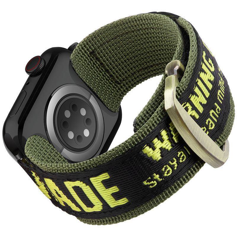 Correa de nailon trenzada con hebilla de metal para Apple Watch "Outdoor Band"