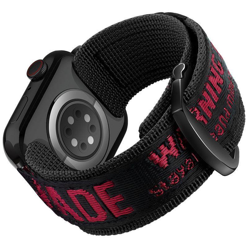 Correa de nailon trenzada con hebilla de metal para Apple Watch "Outdoor Band"